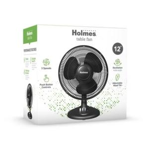 12" Table Breeze Table Oscillating Fan Black