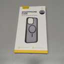 Lamicall Magnetic Case for iPhone 15 Pro Max, for Magsafe - [Diamond Textured Anti-Slip Edge] [Military Grade Shockproof Protection] Translucent Hard Slim Magnet Protective Cover (Black)