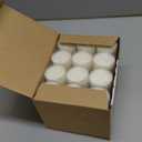 Stonebriar 48 Count White Unscented Smokeless Long Burning Clear Cup Tea Light Candles with 6 to 7 Hour Burn Time