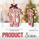Ballerina Christmas Ornament 2025 - Wooden Pointe Shoe Ornaments for Tree - Ballet Slipper Gifts for Teen Girls, Women, Ballet Dancer Gifts for Dance Teachers, Instructors, Students
