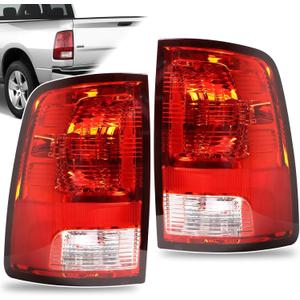 Tail Lights Compatible With Dodge Ram 1500 2500 3500 2009-2018 Brake Taillights Lamp Assembly Driver and Passenger Side Replace 55277415AD 55277414AE
