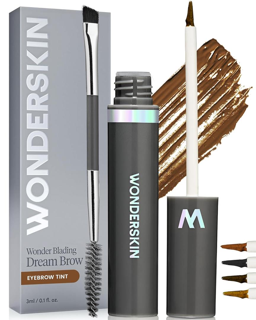 Wonderskin Dream Brow Eye Brow Gel, Long Lasting Eyebrow Gel, Water-resistant, Transfer Proof Tinted Filler Eyebrow Mascara (Brunette)