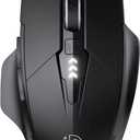 INPHIC Multi-Device Bluetooth Mouse, Upgraded Visible Battery, 2400 DPI, Silent Ergonomic Computer Wireless Mouse for Laptop, Mac, PC etc. (Black)