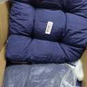 1 MIDDLE ONE Wicker Chair Cushions 3 Pieces Set for Outdoor Furniture, Replacement Patio Wicker Furniture Cushions, 1Pc Loveseat Cushion & 2Pcs Chair Cushions (Oxford-Blue)