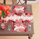 XCHI Love Hearts Valentine's Day Placemats Set of 6 Table Mats for Party Home Kitchen Dining Table Decorations 12x18 Inch