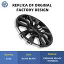 Paanlok 16 Inch Gloss Black Wheel Covers Compatible with 2013-2018 Nissan Altima Sedan, Fits OEM 16" Stock Steel Wheels, OEM Hubcap #40315-3TM0B, Snap-On Hubcaps 4-Pack