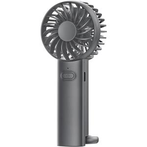 2 x Handheld Fan 1200mAh, 6.8H Max Cooling 3-Speed Portable Mini Fan, Type-C Rechargeable Personal Pocket for Travel Office Outdoor (Black)