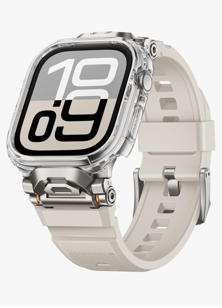 Rugged Bands Compatible for Apple Watch Ultra 3/Ultra 2/Ultra Band 49mm 46mm 45mm 44mm 42mm, Silicone Sport Strap with Durable Stainless Steel Connector for iWatch Series 11 10 9 8 7 6 5 4 3 SE Ultra