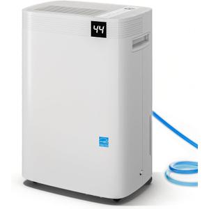 5,000 Sq.Ft 2026 Energy Star 80 Pint/Day Dehumidifier for Basement, Bedroom, Home, Bathroom, Smart Compressor Dehumidifier with Drain Hose, Intelligent Humidistat
