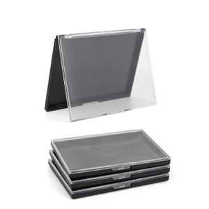 Magnetic Makeup Palette Empty with Clear Top, 3Pack Empty Eyeshadow Pan Dispensing Storage Box with 60Pcs Adhesive Metal Stickers for DIY Cosmetics Lipstick Blush Powder-5.7"x4.3"Palette