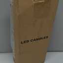 GenSwin Flameless Ivory Taper Candles Flickering with 10-Key Remote, Battery Operated Led Warm 3D Wick Light Window Candles Real Wax Pack of 6, Christmas Home Wedding Decor(0.78 X 9.64 Inch)