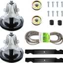 LTX1045 Deck Rebuild Kit Fit for Cub Cadet 46-Inch LTX1046 LTX1046VT, 2 Spindles 618-04865 618-04636, 2 Blades 742-04290 942-04244, 2 Idler 753-08171, 103" Deck Belt 754-04219 954-04219