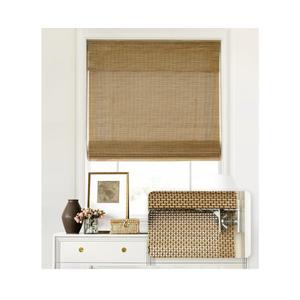 LazBlinds No Tools No Drill Cordless Bamboo Roman Shades, Light Filtering Window Treatment, Roll Up Bamboo Blinds for Windows 32'' W x 64'' H, Acorn