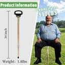 ALEVMOOM Walking Cane with Seat Folding Lightweight, 2-in-1 Cane Stool for Adults, Aluminum Walking Stick with Seat, Stick Chair Portable Stool for Senior
