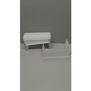 Pwbarwq 10 Pcs Acrylic Display Stands, 12" Clear Rectangular Display Shelf for Showcase, Collectibles, Cupcake, Dessert