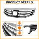 Chrome Front Bumper Grille Hood Grill Compatible For Honda Accord 4 Door Sedan 2011 2012 HO1200203