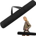 YCQDDA 34Inch Mahjong Mat Bag, HeavyDuty Black Canvas Carrying Bag with Center Dual Handles & Smooth Zipper, Fits Mahjong Mat, Racks & Tiles, AllinOne Travel Storage Bag