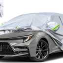KouKou Oxford Car Cover Waterproof All Weather for Automobiles, Fit Sedan Toyota Corolla, Hyundai Elantra, Mazda 3, Nissan Sentra, BMW 3 Series, Lexus IS250,etc (185 X 70 X 59 inch)