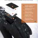 FURTALK Mens Ski Gloves Waterproof Winter Gloves Cycling Snowboard Cold Weather (Black, M)