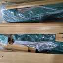 Backyard Discovery Buckley Hill Cedar Wood Swing Set with Wave Slide, Play Deck, Rock Wall Ladder, Belt Swings, Chalkboard, Canopy Roof, Outdoor Playset (Green)