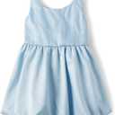 The Children's Place,Girls,Sleeveless Dressy Bubble Hem DressSatin Blue,6