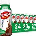 BOOST High Protein with Fiber Ready to Drink Complete Nutritional Drink, Rich Chocolate, 8 fl oz Bottle, 24 Pack , Best By:  01/25/2027