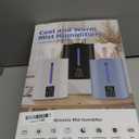 6L Humidifiers for Bedroom Large Room Home,Cool and Warm Humidifier for Baby and Plants Hot Mist Top Fill Desk Humidifier Oil Diffuser,Quiet,Auto Mode,360Nozzle-Midnight Black(2026 Upgraded)