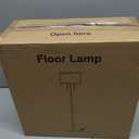 Luvkczc Floor Lamp, 62" Standing Lamp Tall Lamp with Fabric Lampshade&Pull Chain Corner Floor Lamps for Living Room, Bedroom,Office, Wood Grain 2 Bulb Socket