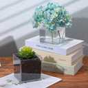12 Pcs Clear Acrylic Flower Vase, 4 X 4 Inch Square Centerpiece Vases for Home Office Wedding Floral Decor, Modern Cube Containers for Plants Succulents Centerpieces