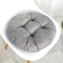 vctops 18" Round Bar Stool Cushion, Linen Fabric and Thick Padding, Comfortable Sitting for Round Wooden/Metal Stools Grey