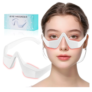 Under Eye Red Light Therapy Glasses, Red Light Therapy Device Microcurrent Eye Massager, Botanique Paris Eyes Bag Remover for Reduce Dark Circles and Wrinkles (White)