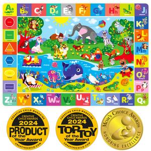 QUOKKA Small Classroom Boys Rug for Kids - 60x41 ABC Rugs for Playroom - Bedroom Alphabet Learning Area Rug - Boy Toddler Rugs - Boys and Girls - Kids Room Carpet (3'5" x 5' (Rectangular))