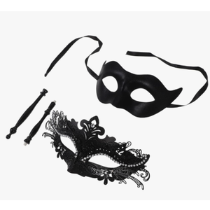 BESPORTBLE 2pcs Half Face Masquerade Masks for Women Unique Carnival Party Props Lightweight Cosplay Accessories for Halloween Valentine Day and Themed Events
