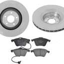 Front Disc Brake Rotor Pads Replacement Parts For 06-11 A6 Quattro With Larger 347Mm 13 5/8 Inch