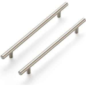 Ravinte 4 Pack 10 Inch Cabinet Handles Brushed Nickel Stainless Steel Cabinet Handles Kitchen Cupboard Pulls 7-1/2" Hole Center