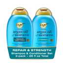 OGX Renewing + Argan Oil of Morocco Shampoo & Conditioner Set, Damage Repairing Shampoo & Conditioner Helps Strengthen & Repair Dry, Damaged Hair, Sulfate-Free Surfactants, 13 fl. Oz, 2 Pack