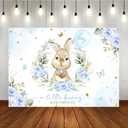 Lofaris Easter Rabbit Boy Baby Shower Backdrop Spring A Little Bunny is On The Way Decorations for Prince Birthday Background Newborn Baby Party Supplies Photo Booth Props 7x5ft
