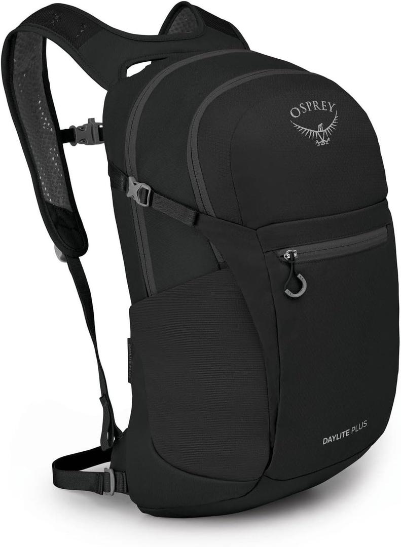 Osprey Daylite Plus Commuter Backpack Lightweight, Everyday Pack with Laptop Sleeve and Water Bottle Pockets Ideal for Work, School, and Travel with Versatile Storage Options, Black