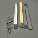 16" Ultra-Thin Under Cabinet Lighting Wireless, Aluminum Alloy Under Counter Lights for Kitchen, 3-Color-Temps Magnetic Closet Lights, Rechargeable Motion Sensor Light Indoor, (6 Pack, Silver)