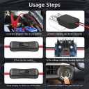 Jumper Cables Alligator Clips Compatible with Makita 18V Battery, 2FT Silicone Wire 14 AWG with Adjustable Voltage Stabilizing Module and Fuse & Off/ON & Digital Display for Car Battery Charging