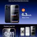 UNBREAKcable Privacy Screen Protector for iPhone 17 Pro, Shatterproof Tempered Glass [True 28Anti Spy] [9H Hardness] [Easy Installation Frame] Private Protector for iPhone 6.3inch-2 Pack