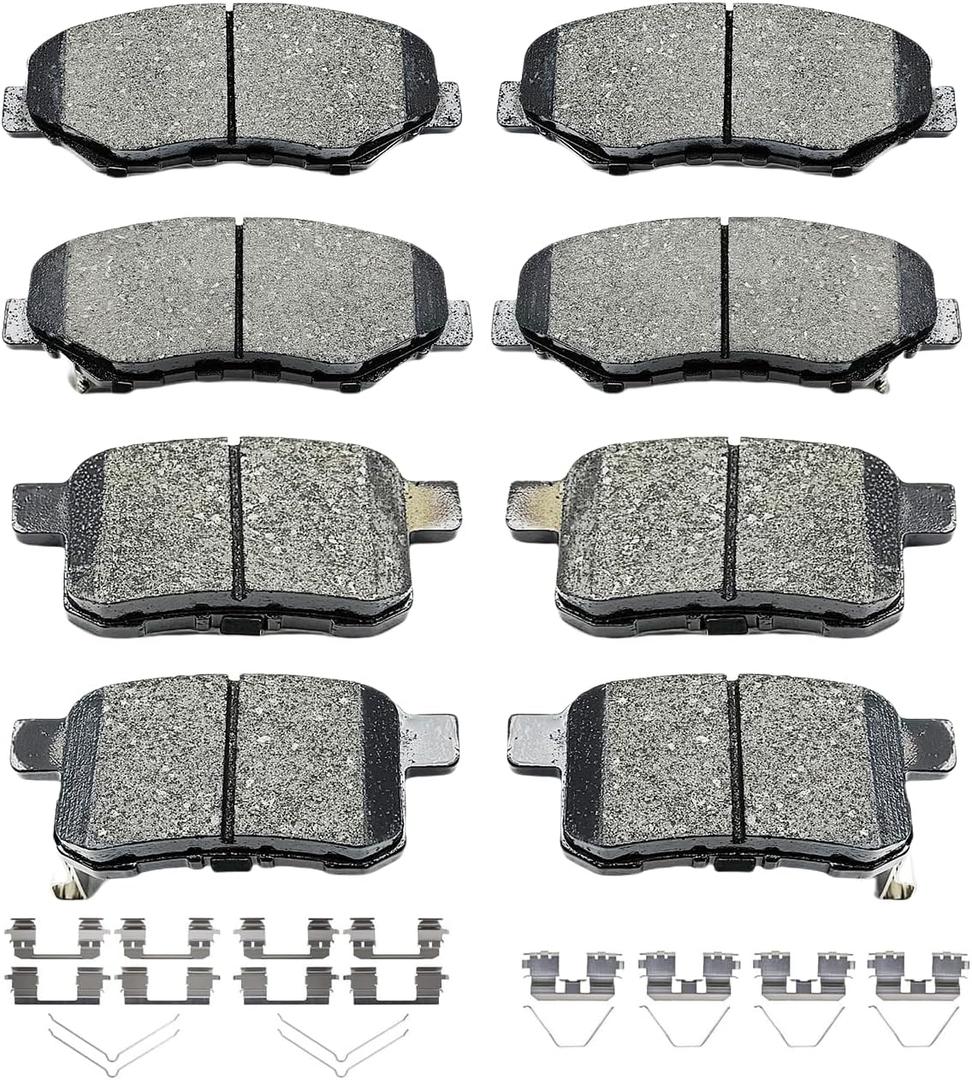 D914 D1451 8pcs Ceramic Front Rear Brake Pads With Clips Fit For Honda Accord 2011 2012 2013 2014 2015 2016 2017