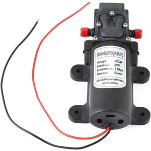 Acogedor Diaphragm Pump 24V 60W, Water Pressure Diaphragm Pump 5L/m, Easy To Install, for Water Spray, Pesticide Spraying, Filling Machines