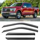 Window Rain Guards Visors for 2015-2024 Ford F150 SuperCrew Cab, Window Vent Wind Shades Deflectors for 17-24 F-150 Raptor F250 F350 F450 F550 Super Duty