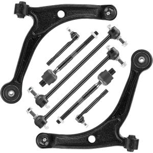 8pc Front Lower Control Arms Kit Fit for 2001-2005 Acura MDX 2003-2005 Honda Pilot with Ball Joints Sway Bar End Links Outer Inner Tie Rods