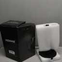 VEHHE Paper Towel Holder Countertop, Black Paper Towel Holder with Spring Activated Arm and Damping Effect, Simply Tear Paper Towel Stand for Bathroom and Kitchen (Black) (Black-suction Base)