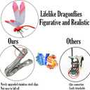 2 x 8PCs Fake Dragonfly Clips Outdoor Simulation Dragonfly Clip Natural Organic Concept Insert Pole Clip Gardening Decoration Insert Plaque Patio Garden Decoration