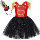 Tutu Dreams Circus Costume for Girls 1-10Y with Circus Headband Chrsitmas Gifts Birthday Party, Size 1/2/3Y