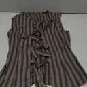 MakeMeChic Women's Striped Vest Tops Sleeveless Bow Tie Front Tops Going Out Brown X-Small