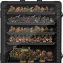 Miniatures Storage Case Miniatures Transport Case Aluminum Alloy Frame with Lock (X-Large Size)
